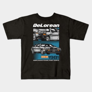 Futuristic Delorean Car Kids T-Shirt